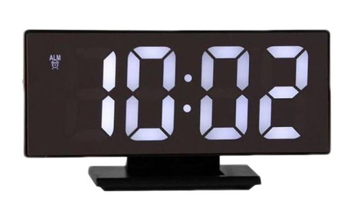 Ceas digital led mirror clock cu afisaj ALB  DS-3618L